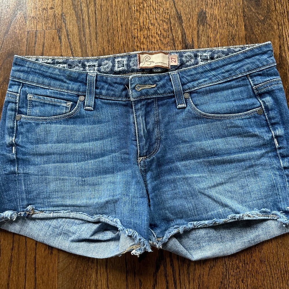 Paige Denim Blue Denim Women Shorts, size 27